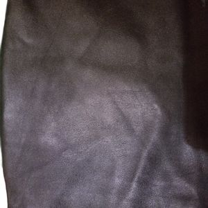 Short leather mini skirt